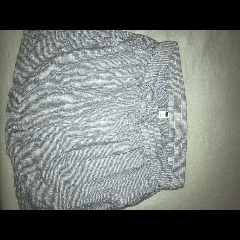 Light blue & white stripped skirt